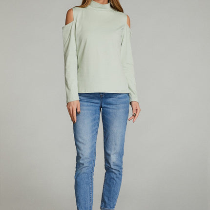 Cold shoulder long sleeve top
