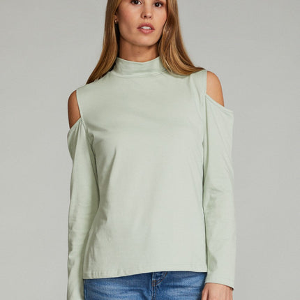 Cold shoulder long sleeve top