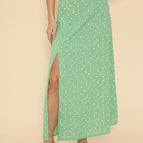 S / Green ditsy floral