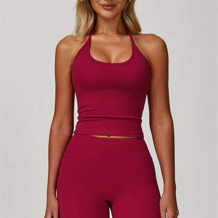 The Surge Halter Crop Top Flared Leggings 2-Piece Set