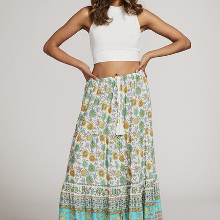 Printed maxi skirt