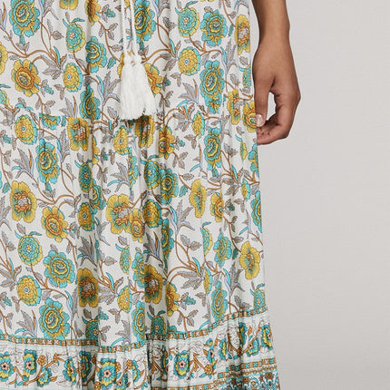 Printed maxi skirt