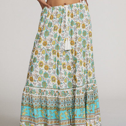 Printed maxi skirt