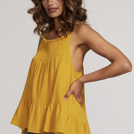 Smocked yoke tank