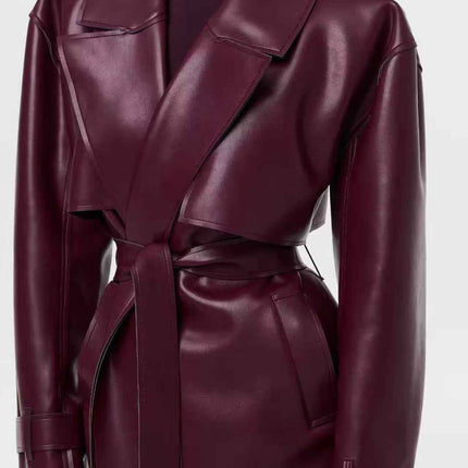 Women's Long Sleeve Leather Jacket