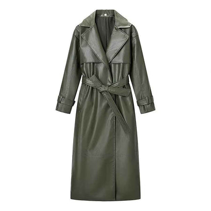 Women's Long Sleeve Leather Jacket