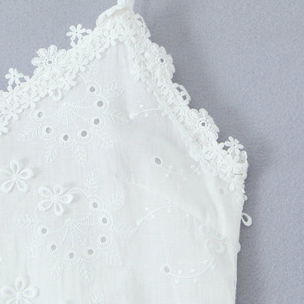 Women Clothing Exquisite Embroidered Floral Strap Dress