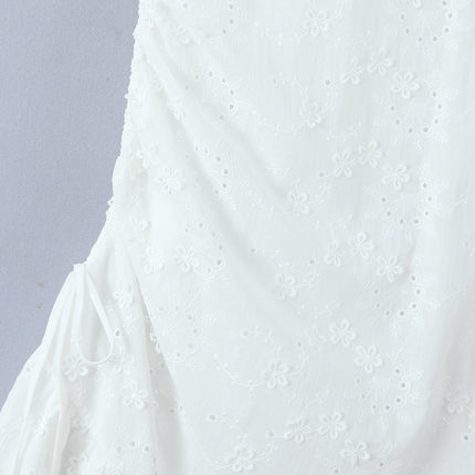 Women Clothing Exquisite Embroidered Floral Strap Dress