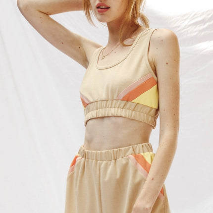 Retro lounge shorts set