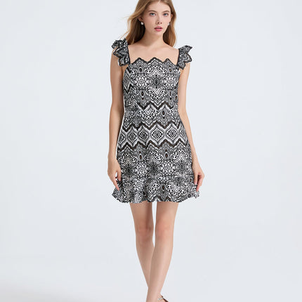 Women Summer Printed V Neck Sleeveless Dress
