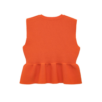 Spring Women Clothing Design Cropped Short Top Hem Knitted Top