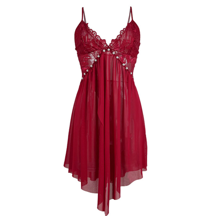 Mesh Nightgown Sleepwear Pajamas for Women