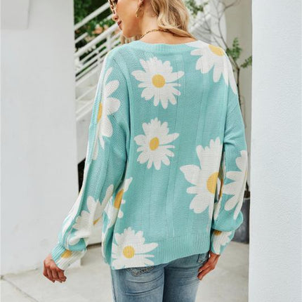Floral Knitted Sweater