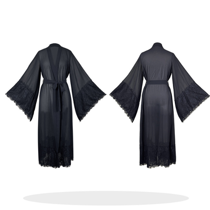 Lace Bell Sleeve Pajamas Chiffon Sleepwear Lace up