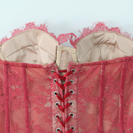 Lace Corset Tube Top Push up T-shirt