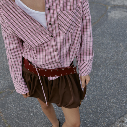 Women Clothing Idle Multiple Wear Plaid Shirt
