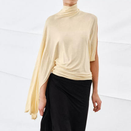 Spring Fashionable All Match Loose Vertical Asymmetric Top