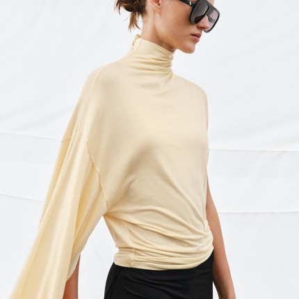 Spring Fashionable All Match Loose Vertical Asymmetric Top