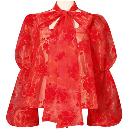 Sweet Women Shirt All Match High Sense Organza Small Shirt Top Spring Clothes