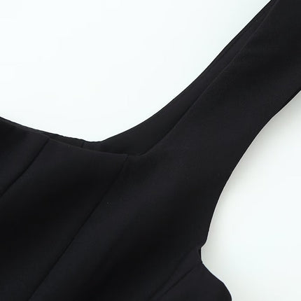 Women Clothing Fashionable All Match U Collar Vest Camisole Top