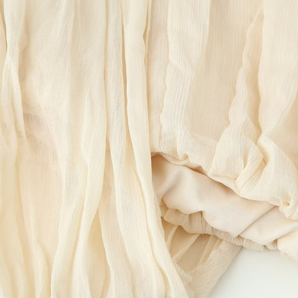 Spring Summer Women Clothing All Match Office Pleated Padded Shoulder Shirt
