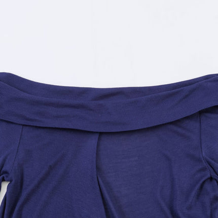 Women Clothing Summer Cross off Shoulder Bow Top