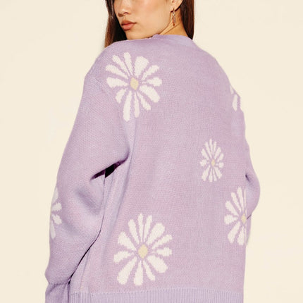 Daisy flower sweater
