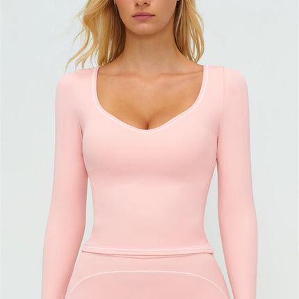 The Amara Long Sleeve T-shirt Shorts 2-Piece Set
