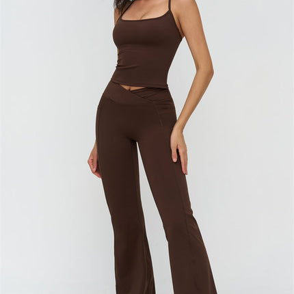The BoldFit Crop Top Flared Leggings 2-Piece Set