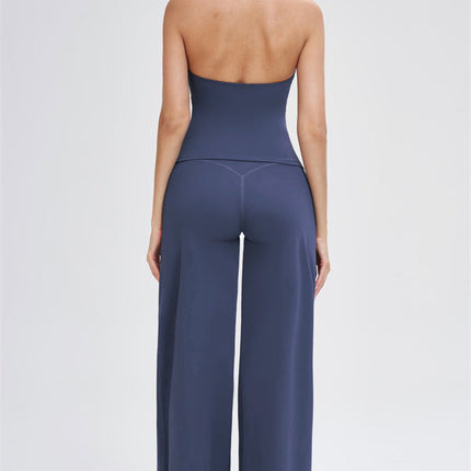 The Stride Crop Top Straight Leg Pants 2-Piece Set