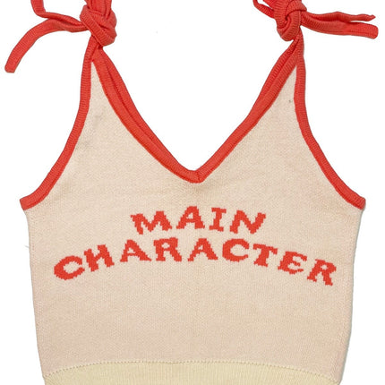 Tie strap sweater tank