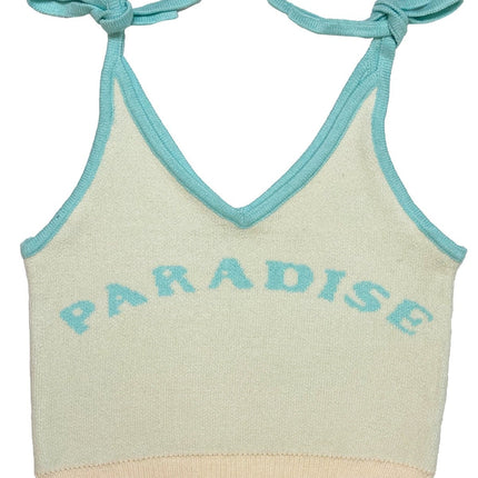 Tie strap sweater tank