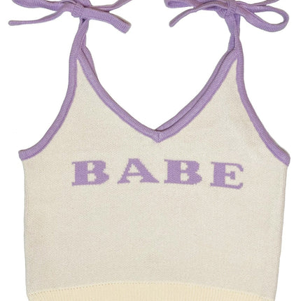 Tie strap sweater tank