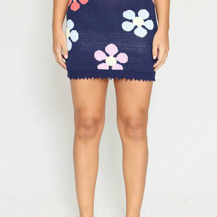 Flower sweater skirt