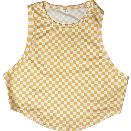 Checkered crop top