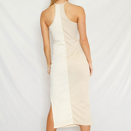 Color Block Halter Dress