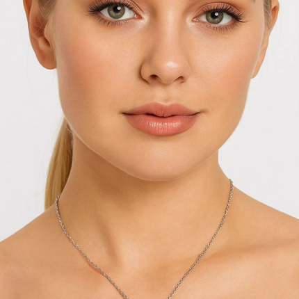 Heart Necklace Cubic Zirconia Crystal