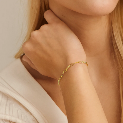 Elegant Paperclip Link Bracelet