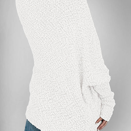 Velvet Bloom Pocketed Open Front Long Sleeve Women Cardigan