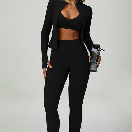 The Seraphine Jacket Sports Bra Leggings 3-Piece Set