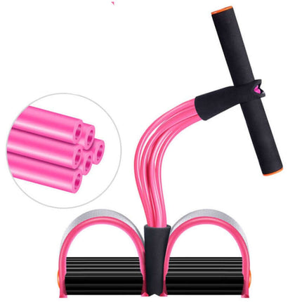 Natural Latex Foot Pedal Elastic Pull Rope with Handle Fitness Equipment Bodybuilding Expander
