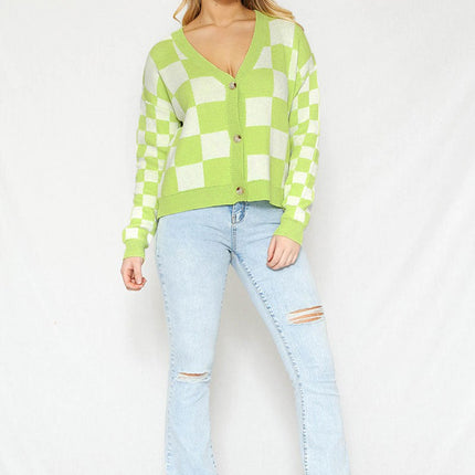Checkered Cardigan