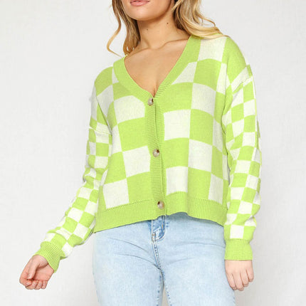 Checkered Cardigan