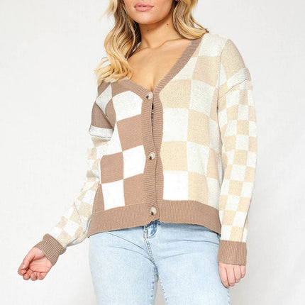 Checkered Cardigan