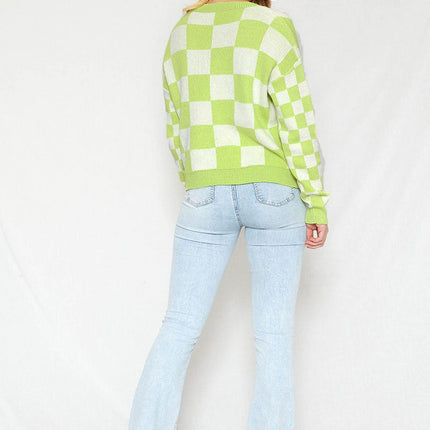 Checkered Cardigan