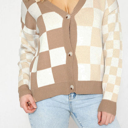 Checkered Cardigan