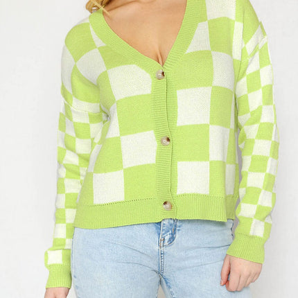 Checkered Cardigan