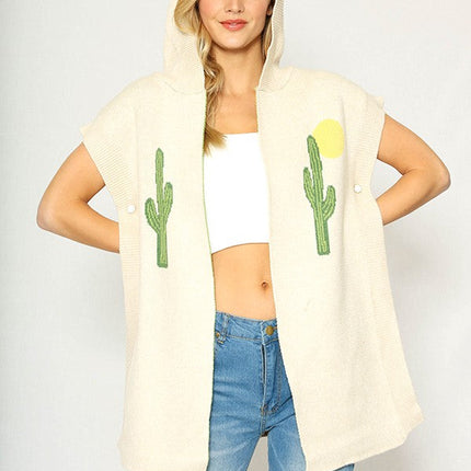 Knit Cactus Poncho