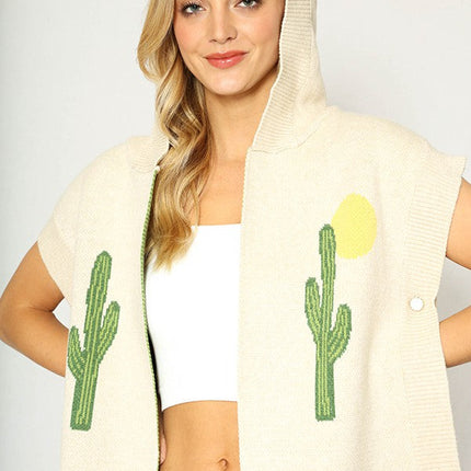 Knit Cactus Poncho