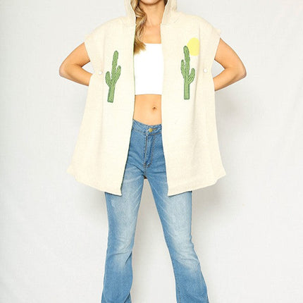 Knit Cactus Poncho